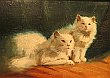 Bild Gemälde - B. K. - Zwei Katzen
