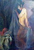 Bild Gemälde - Mathilde Kummer-Kröll - stehender Damenakt