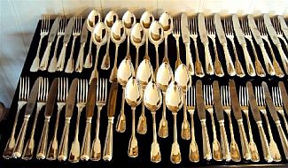 alte Bestecke - Bruckmann 800er - Augsburger Faden