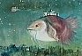 Bild Gemälde - Traumwelt mit Fisch
