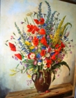 Bild Gemälde - Otto Vaeltl - Blumenstrauß