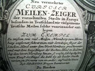 Bild Gemälde - Curioser Meilenzeiger