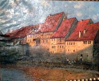 Bild Gemälde - Curt Aghde - Ostheim in der Rhön