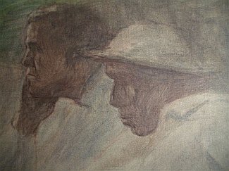 Bild Gemälde - Carl Bantzer - Studie zur Abendruhe