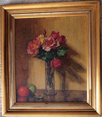 Bild Gemälde - Emil Beithan - Rosen in einer Glasvase