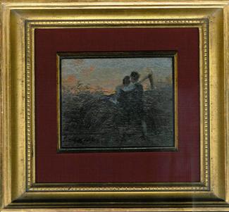 Bild Gemälde - Friedrich Bindewald - Heimwärts Ernte in der Schwalm