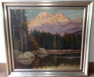 Bild Gemälde - Jos v. Brackel - Güll im Alpenglühen - Hintersee