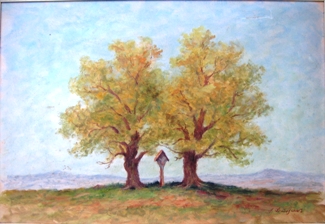Bild Gemälde - Larl Buchart - 2 Bäume