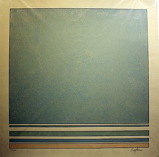 Bild Gemälde - Enrique Cattaneo - Composition in hellgrün, grau und blau