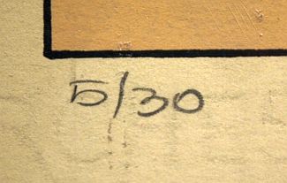 Bild Gemälde - Enrique Cattaneo - Composition in hellgrün, grau und blau