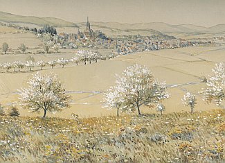 Bild Gemälde - Nicolaus Dauber - Hessisches Dorf