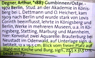 Bild Gemälde - Arthur Degner