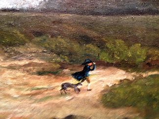 Bild Gemälde - Fritz Ebel - Adliger mit Hund