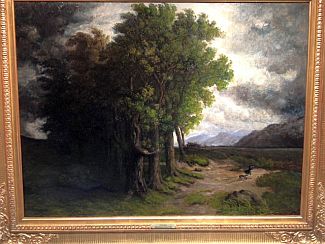 Bild Gemälde - Fritz Ebel - Adliger mit Hund
