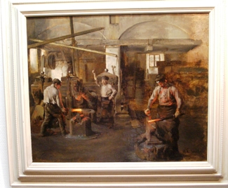 Bild Gemälde - Alois Eckardt - Hammerschmiede um 1887/88