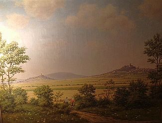 Bild Gemälde - Friedrich Fauldraht - Burgenblick bei Giessen