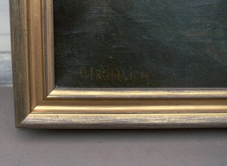 Bild Gemälde Otto Fröhlich Schäferszene mit Wartburgblick