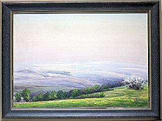 Bild Gemälde - Helmut Funke - Sommerlicher Morgennebel in der Rhön