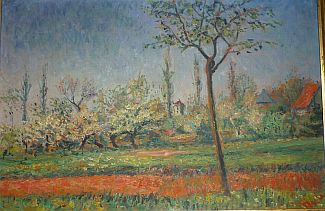 Bild Gemälde - Gampmassaunen - Frühlingslandschaft