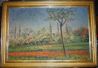 Bild Gemälde - Gampmassaunen - Frühlingslandschaft