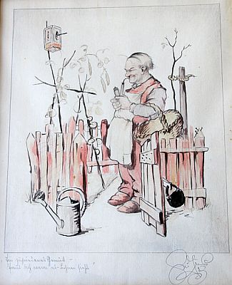 Bild Gemälde - Heinz Geilfuss - Gärtner