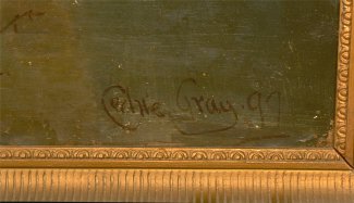 Bild Gemälde Gray, Cederic Charles Curven C. ( ? )" Schottische Landschaft"
