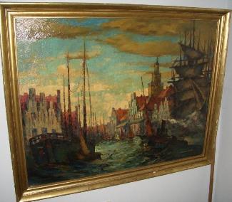 Bild Gemälde - Gerhard Graf - Hafenansicht