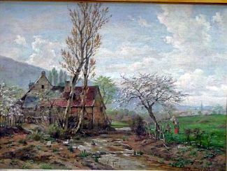 Bild Gemälde - Heinrich Hartung - Frühlingslandschaft