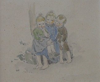 Bild Gemälde - Jakob Happ - 3 Schwälmerchen