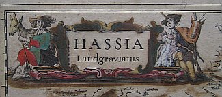 Bild Gemälde - Hassia - Historische Landkarte Hessens