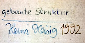 Bild Gemälde - Heinz Heisig - Gebaute Struktur
