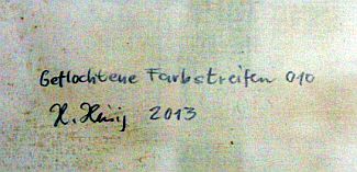 Bild Gemälde - Heinz Heisig - Geflochtene Farbstreifen 010