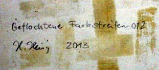 Bild Gemälde - Heinz Heisig - Geflochtene Farbstreifen 012