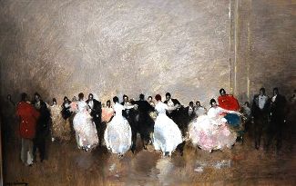 Bild Gemälde - Walter Heimig - Tanzende Paare Tanzschule