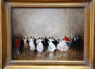 Bild Gemälde - Walter Heimig - Tanzende Paare Tanzschule