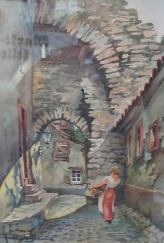 Bild Gemälde - Georg H. - Ingelheim, Stadtmauer