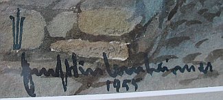 Bild Gemälde - Georg H. - Ingelheim, Stadtmauer