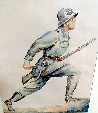 Bild Gemälde - Georg Höhmann - Der Handgranatenwerfer