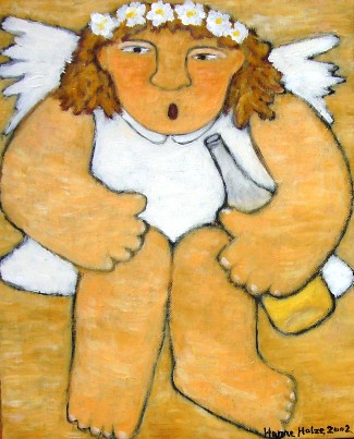 Bild Gemälde - Hanne Holze - Weißweinengel 2