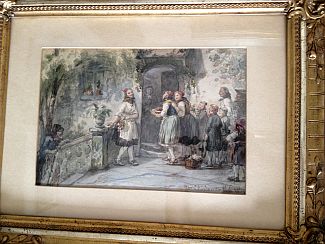 Bild Gemälde - Prof. Carl Wilhelm Hübner - Die Festtagsgäste