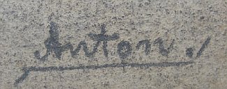 Bild Gemälde - Gustav Iller - Maler bei der Arbeit