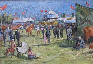 Bidl Gemälde - Dänischer Künstler - Jahrmarkt