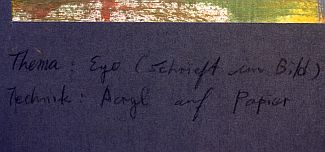 " Ego- Acryl auf Papier"