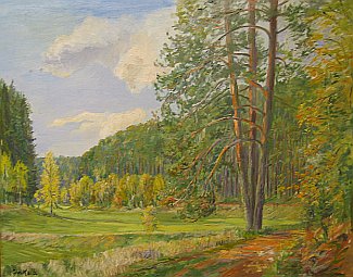 Bild Gemälde - Chr. Kalb - Wiese in der Rhön