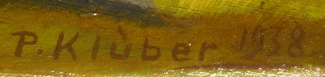 Bild Gemälde - Paul Klueber -  Dorf in der Rhön