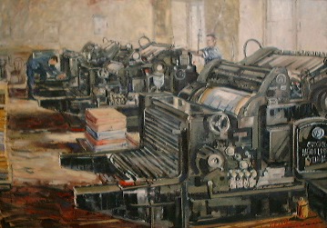 Bild Gemälde Josef Kneutinger Heidelberger Druckmaschinen