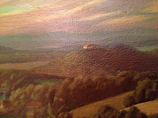 Bild Gemälde - Julius v. Kreyfeld - Riesen-Rhönlandschaft mit Blick auf Bieberstein wohl  um 1907