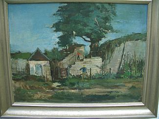 Bild Gemälde - Wilhelm Kufittich - Plausch am Treppchen