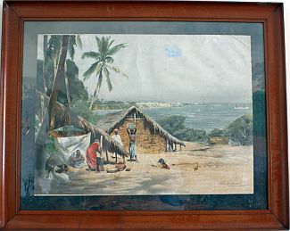 Bild Gemälde - Wilhelm Kuhnert - Afrikanische Küstenlandschaft