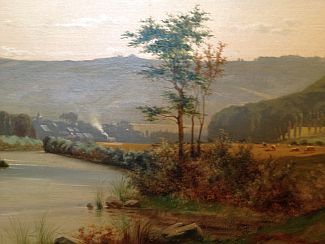 Bild Gemälde - Lankow Louis - Die Lahn - wohl südlich Marburg